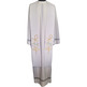 Estola sacerdotal reversível com bordados branco / morado