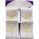 Estola sacerdotal reversível com bordados branco / morado