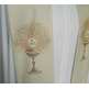Estola de viscosa decorado com cáliz beige
