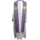 Estola de viscosa decorado com cliz morado