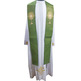 Estola de viscosa decorado com cliz verde