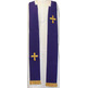 Estola com Cruzes e fleco dourado roxo