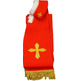 Estola com Cruzes e fleco dourado vermelho