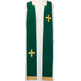 Estola com Cruzes e fleco dourado verde