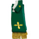 Estola com Cruzes e fleco dourado verde