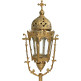 Farol procesional de metal dourado
