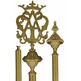 Porta estandartes mariano de bronze - Vara repujada