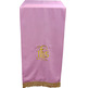 Paño cobre atril com IHS bordado rosa