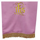 Paño cobre atril com IHS bordado rosa