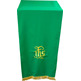 Paño cobre atril com IHS bordado verde
