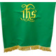 Paño cobre atril com IHS bordado verde