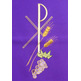Pão de atril com Crismón, espigas e uvas bordadas morado