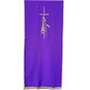 Pano de atril de poliéster com fleco de ouro morado