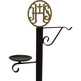 Porta incensário preto com IHS