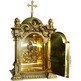 Sagrario de bronze com IHS e peixes
