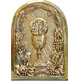 Sagrario de bronze decorado com cáliz e IHS