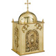 Sagrario de bronze decorado com cáliz e IHS