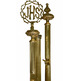 Vara porta estandarte de bronze com IHS