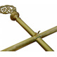 Vara porta estandarte de bronze com IHS