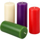 Velas do Advento nas quatro cores litúrgicos