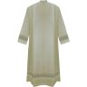 Alba con tablas con puntilla de guipur beige 