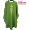 Casulla HeiQ Viroblock | Vestimenta litúrgica antiviral y antimicrobiana verde 