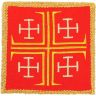 Palia bordado Cruces de Jerusalén | Ornamentos litúrgicos rojo 